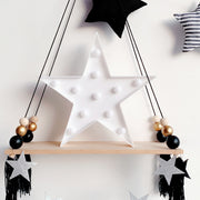Decorative five-pointed star lights White five pointed star