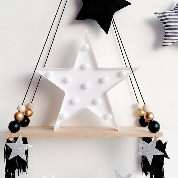 Decorative five-pointed star lights White five pointed star