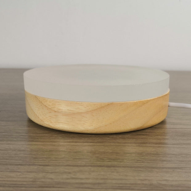 Wooden Night Light Bedside Acrylic Led Warm Light Side A Few Atmosphere Lights Usb5V Power Supply Low Voltage Diy Base Warm light button switch USB