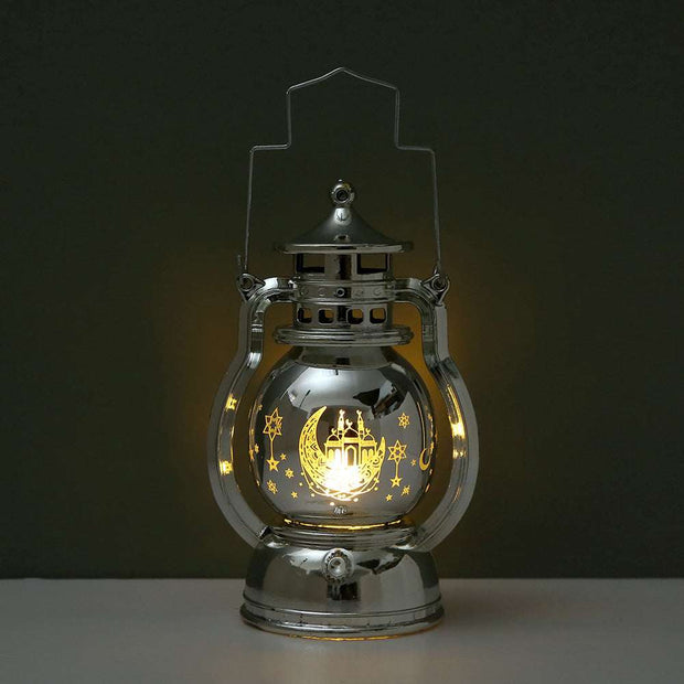 Eid Mubarak Lantern Led Lights Party Decor Kids Gifts Silver A1