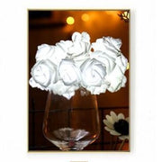 LED Rose Flower Lights White