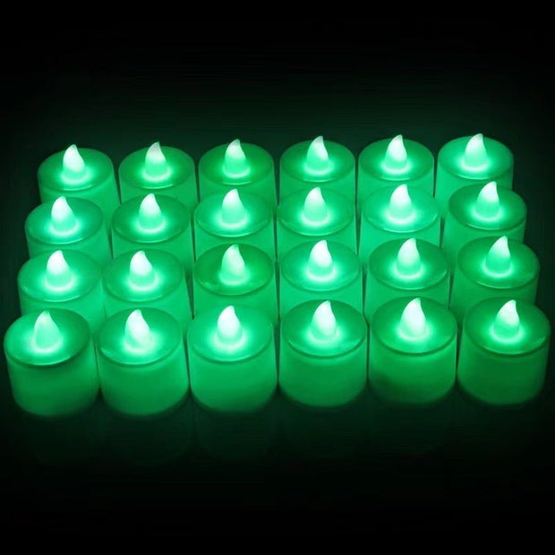 LED Electronic Candle Lamp Props Decorative Atmosphere Surround Lights Home Decor Green