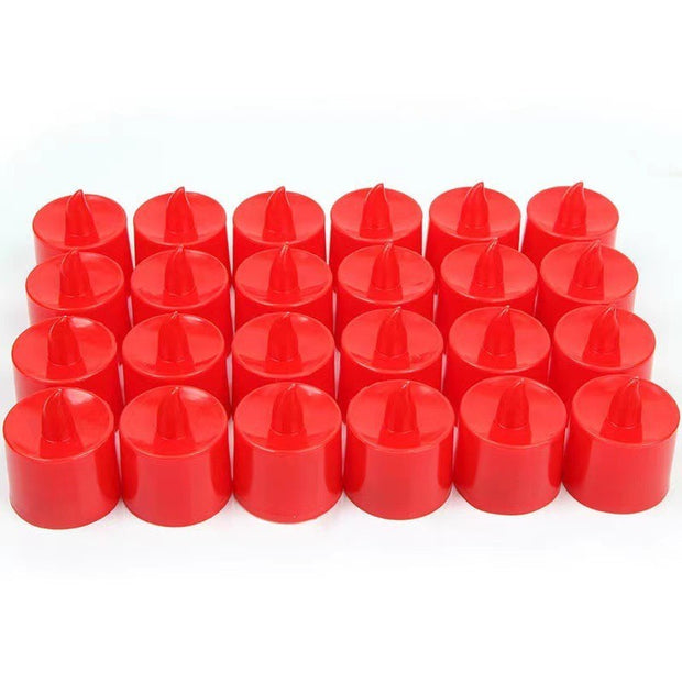 LED Electronic Candle Lamp Props Decorative Atmosphere Surround Lights Home Decor Red