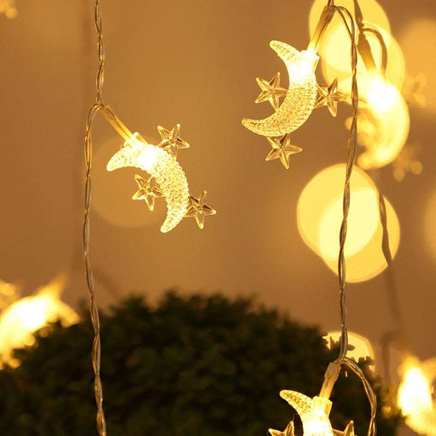 Cute Star Moon Decorative String Lights