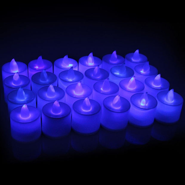 LED Electronic Candle Lamp Props Decorative Atmosphere Surround Lights Home Decor Blue