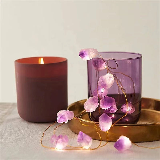Bee Flower Shape Room Festival Decorative String Lights Amethyst
