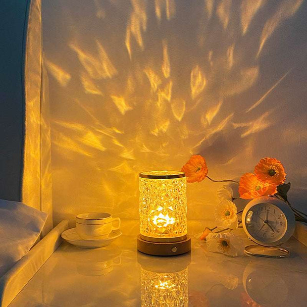 Projection Atmosphere Lights Cross Border Rotating Light Lights Colorful Water Ripples Warm light 5V