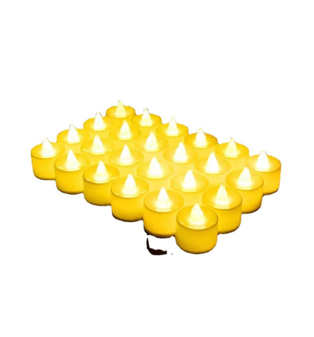 LED Electronic Candle Lamp Props Decorative Atmosphere Surround Lights Home Decor Yellow